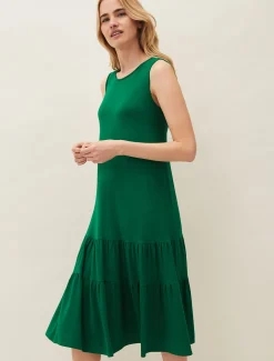 Dresses^Phase Eight Penny Midi Jersey Dress Green
