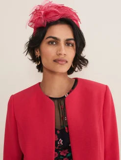 Fascinators & Hats^Phase Eight Petal Detail Headband Raspberry