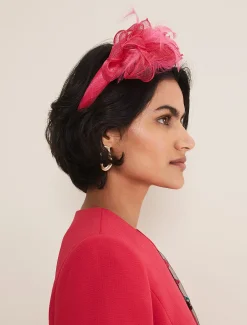 Fascinators & Hats^Phase Eight Petal Detail Headband Raspberry