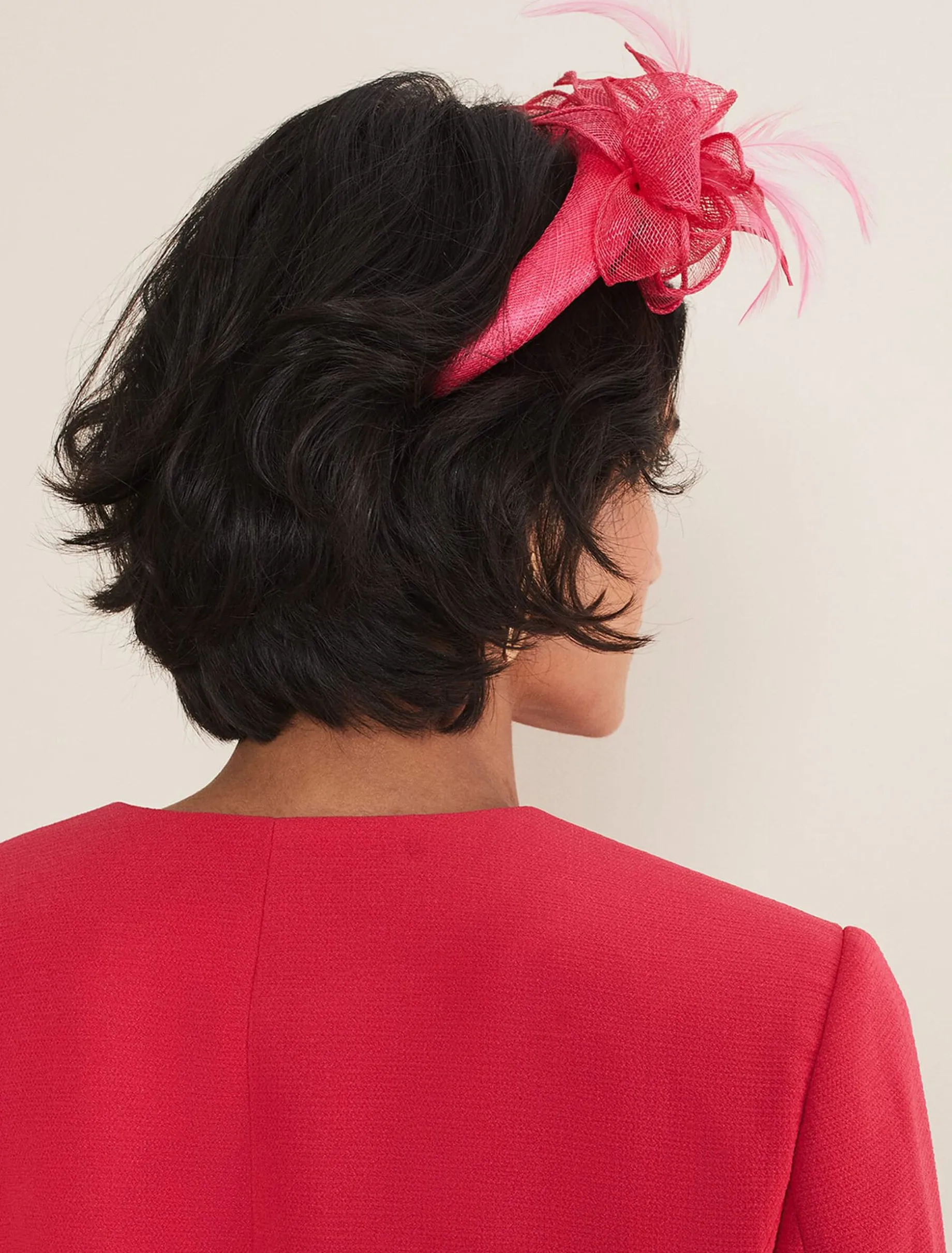 Fascinators & Hats^Phase Eight Petal Detail Headband Raspberry