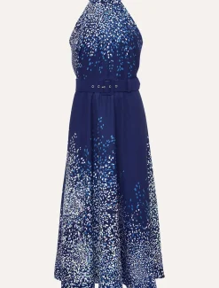 Dresses^Phase Eight Petite Clea Print Midi Dress French Navy/Multi