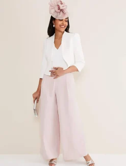 Jackets^Phase Eight Petite Isabella Bow Jacket Ivory