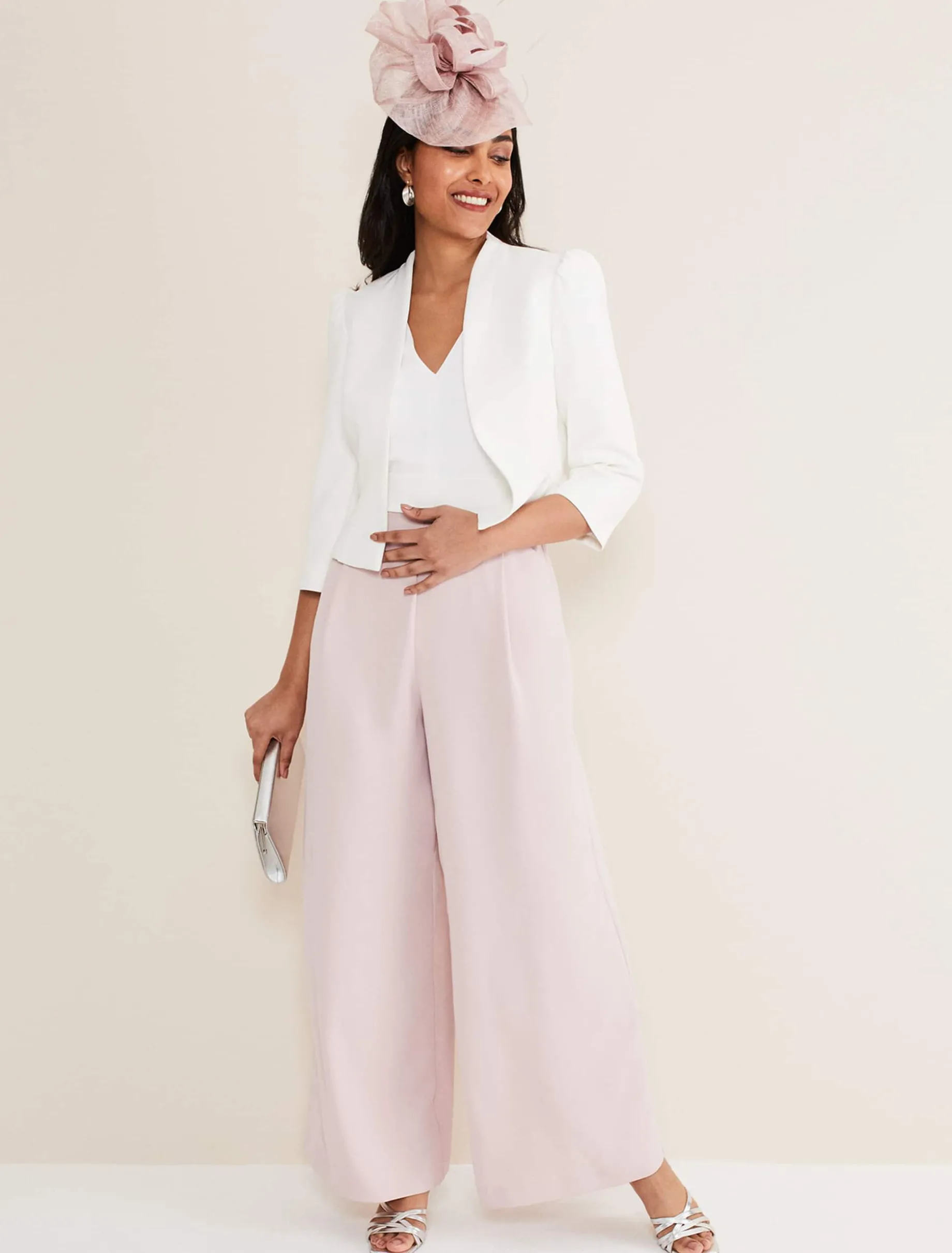 Jackets^Phase Eight Petite Isabella Bow Jacket Ivory