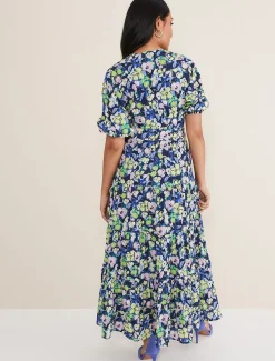 Dresses^Phase Eight Petite Morven Maxi Dress Navy/Multi