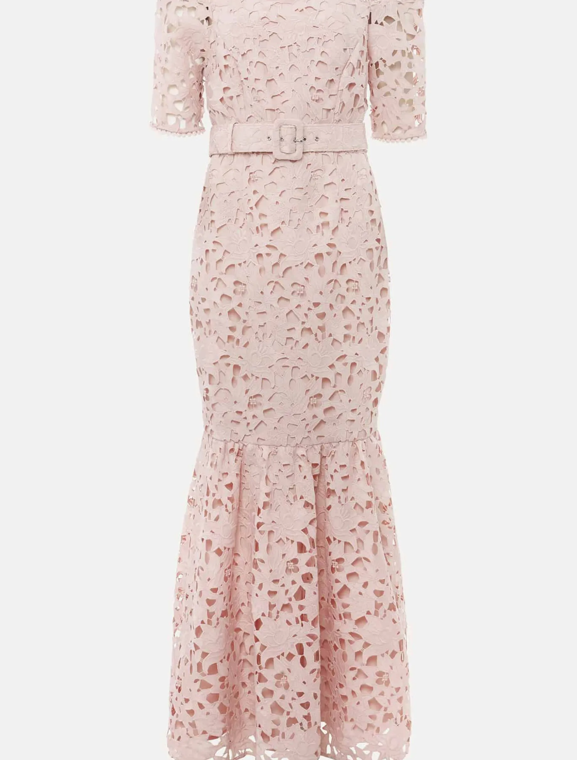 Dresses^Phase Eight Petite Tallula Lace Bardot Maxi Dress Petal Pink