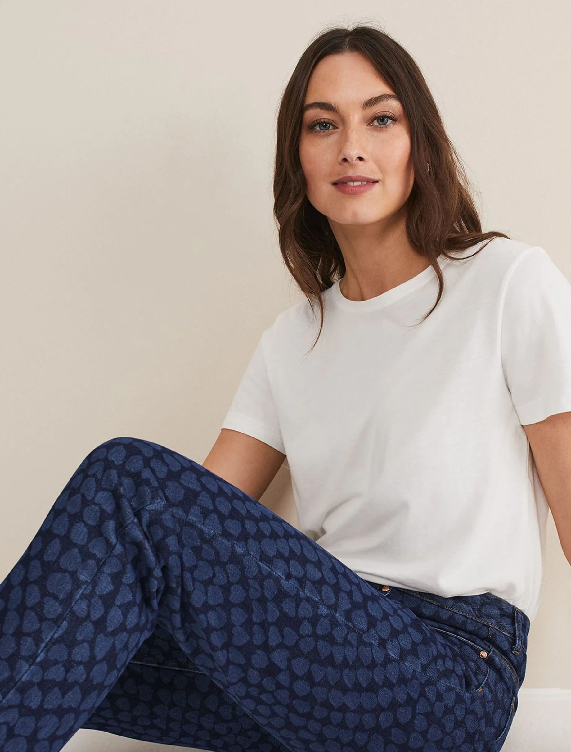 Trousers & Shorts^Phase Eight Petra Heart Straight Leg Jeans Mid Blue