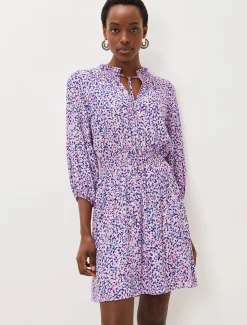 Dresses^Phase Eight Phillipa Almond Print Short Dress Pink Multi
