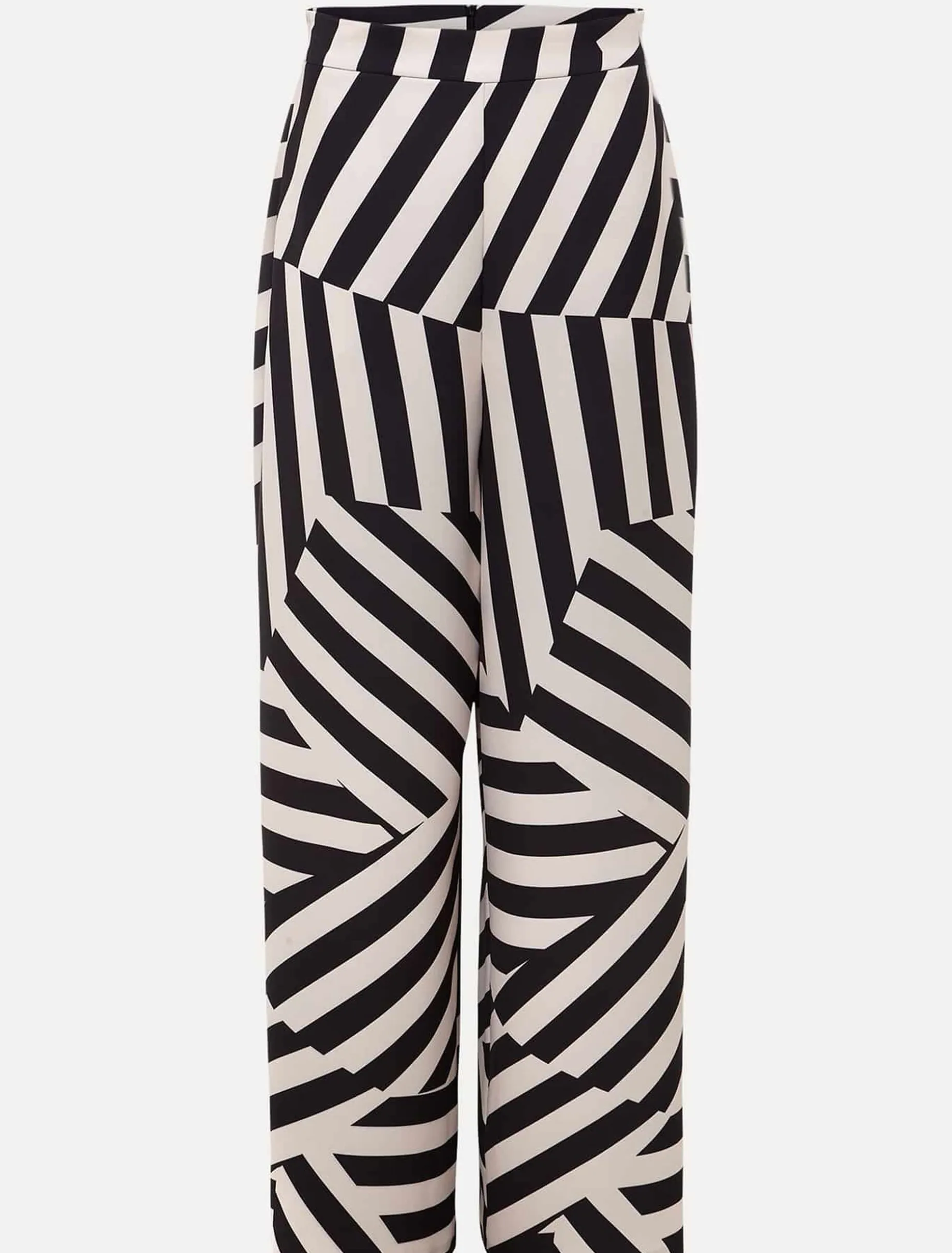 Trousers & Shorts^Phase Eight Phillis Striped Wide Leg Trousers Black/Pink