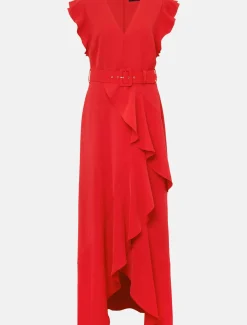 Dresses^Phase Eight Phoebe Frill Maxi Dress Fire