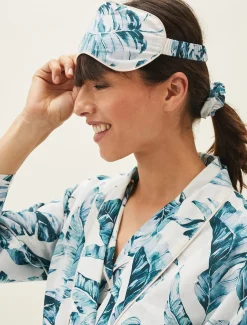 Pyjamas^Phase Eight Piera Palm Print Pyjama Set Multi-Coloured
