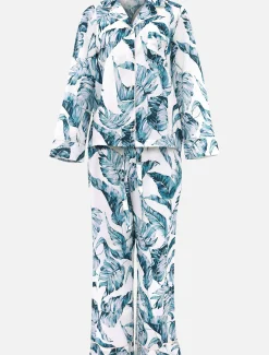 Pyjamas^Phase Eight Piera Palm Print Pyjama Set Multi-Coloured