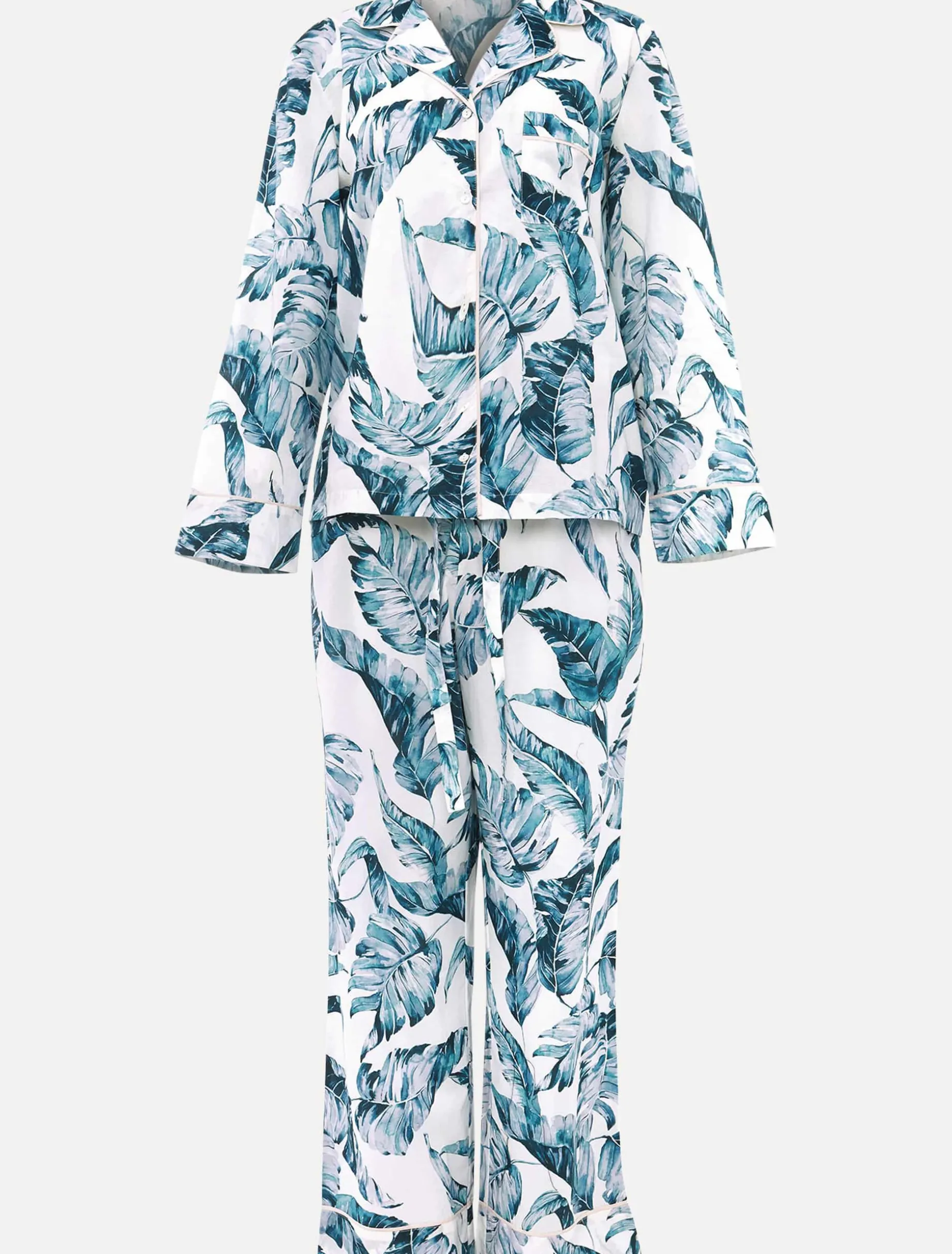 Pyjamas^Phase Eight Piera Palm Print Pyjama Set Multi-Coloured