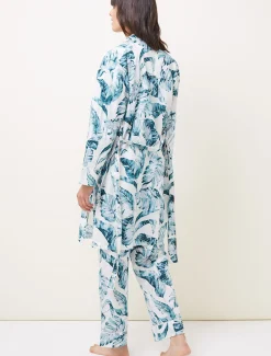 Pyjamas^Phase Eight Piera Palm Print Robe Multi-Coloured