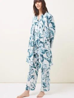 Pyjamas^Phase Eight Piera Palm Print Robe Multi-Coloured