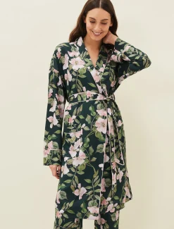 Pyjamas^Phase Eight Pina Floral Print Robe Multi-Coloured