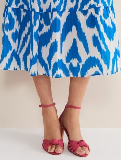 Occasion Shoes^Phase Eight Pink Suede Open Toe Heels Raspberry