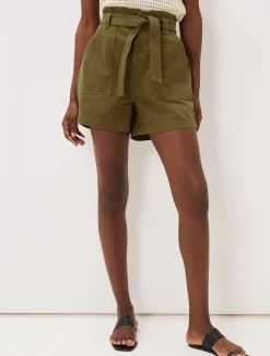 Trousers & Shorts^Phase Eight Pollie Denim Cargo Shorts Khaki