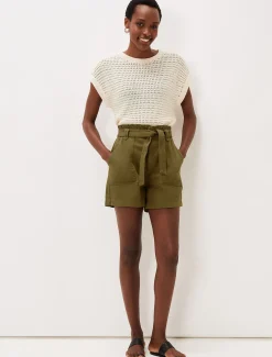 Trousers & Shorts^Phase Eight Pollie Denim Cargo Shorts Khaki