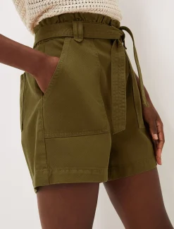 Trousers & Shorts^Phase Eight Pollie Denim Cargo Shorts Khaki