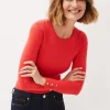 Knitwear^Phase Eight Poppia Button Detail Knit Jumper Coral