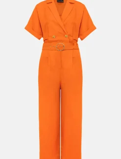 Dresses^Phase Eight Pria Linen Jumpsuit Orange