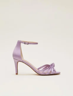 Occasion Shoes^Phase Eight Purple Satin Open Toe Heels Lilac