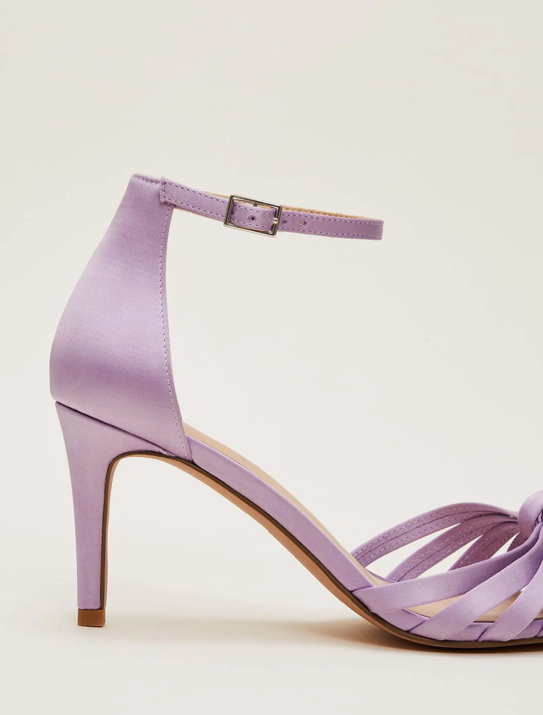 Occasion Shoes^Phase Eight Purple Satin Open Toe Heels Lilac