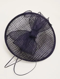 Fascinators & Hats^Phase Eight Quill And Bow Disc Fascinator French Navy