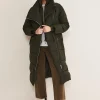 Coats^Phase Eight Rae Asymetric Puffer Green