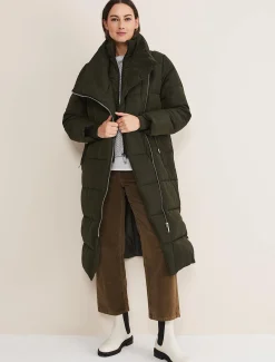 Coats^Phase Eight Rae Asymetric Puffer Green