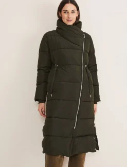 Coats^Phase Eight Rae Asymetric Puffer Green