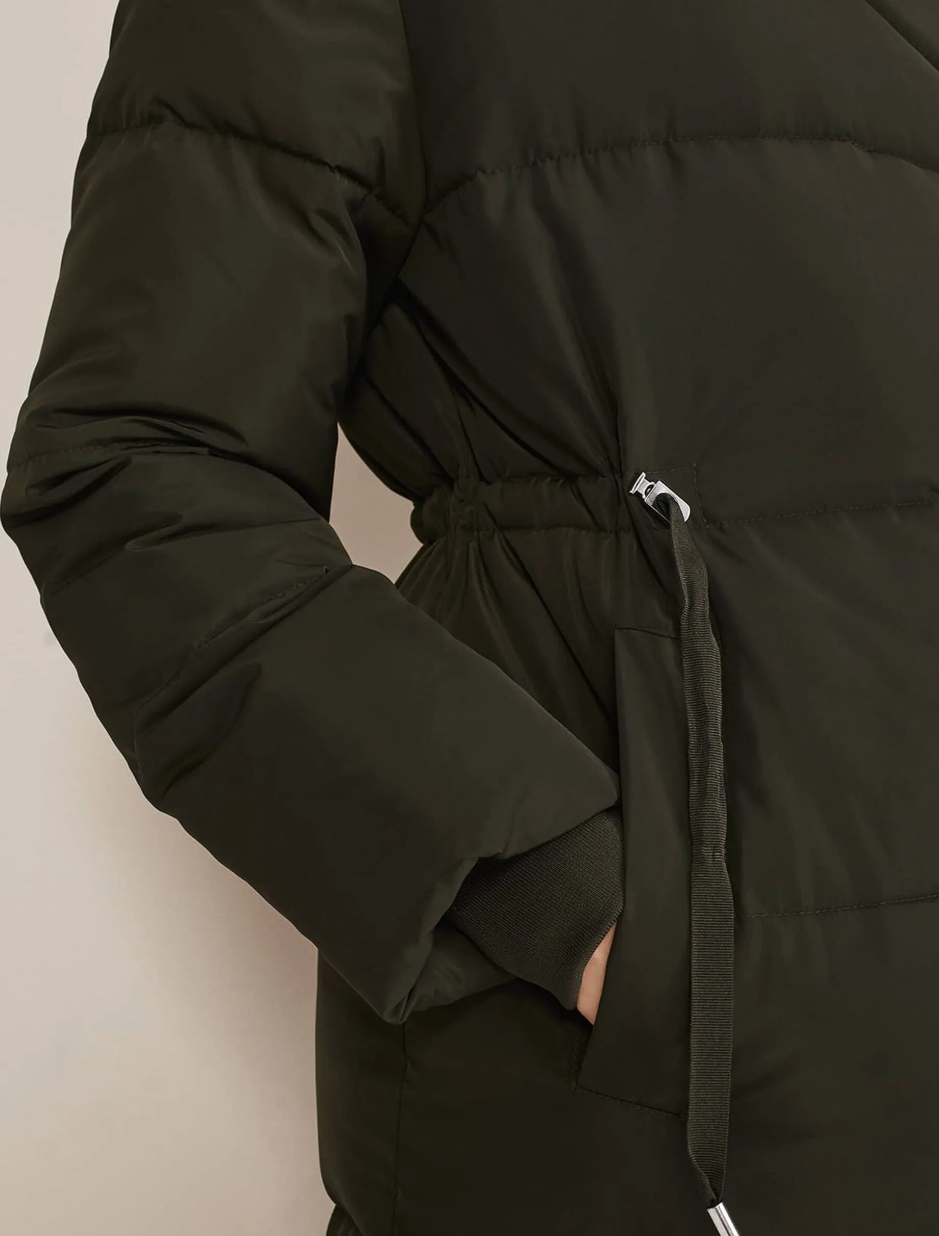 Coats^Phase Eight Rae Asymetric Puffer Green