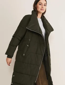 Coats^Phase Eight Rae Asymetric Puffer Green