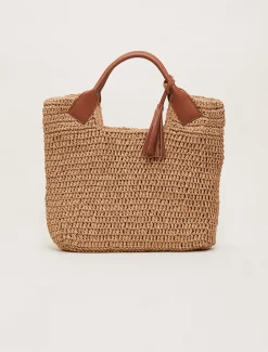 Bags^Phase Eight Raffia Shopper Bag Natural