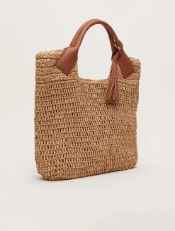 Bags^Phase Eight Raffia Shopper Bag Natural