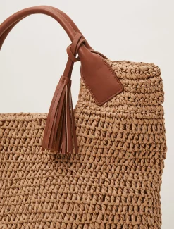 Bags^Phase Eight Raffia Shopper Bag Natural