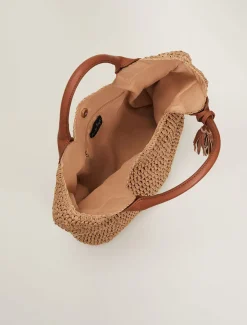 Bags^Phase Eight Raffia Shopper Bag Natural