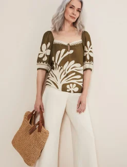Bags^Phase Eight Raffia Shopper Bag Natural