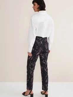 Trousers & Shorts^Phase Eight Ramona Zebra Print Straight Leg Jeans Black/Multi