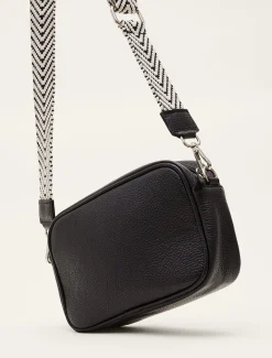 Bags^Phase Eight Reagan Leather Cross Body Strap Bag Black