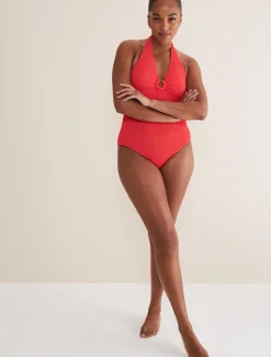Swimwear^Phase Eight Red Halterneck Swimsuit Coral