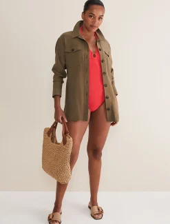 Swimwear^Phase Eight Red Halterneck Swimsuit Coral