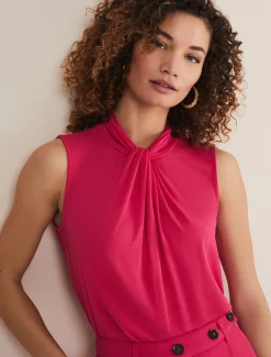 Tops & T-Shirts^Phase Eight Reign Jersey Top Hot Pink