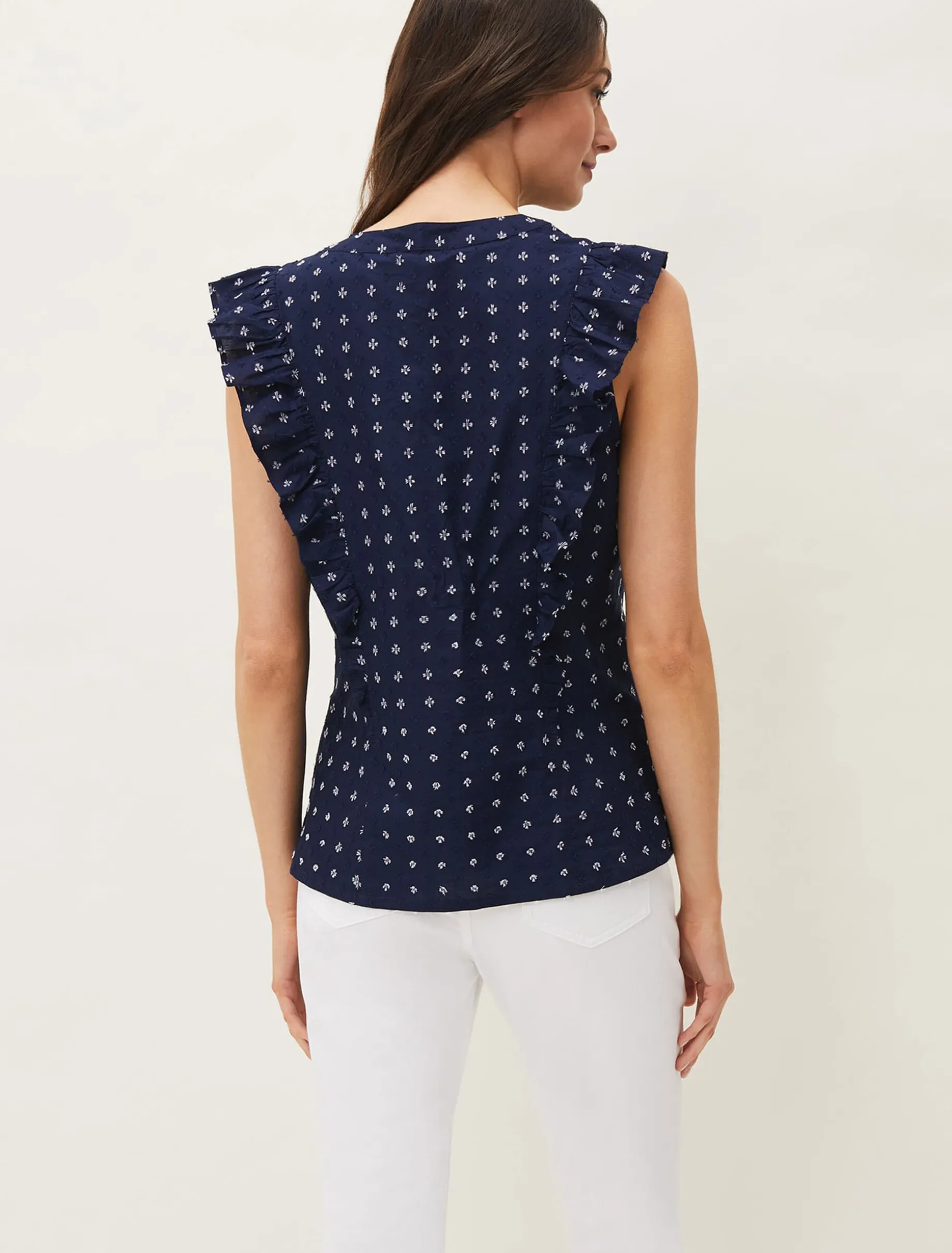 Shirts & Blouses^Phase Eight Rhea Ditsy Print Blouse Navy/Ivory