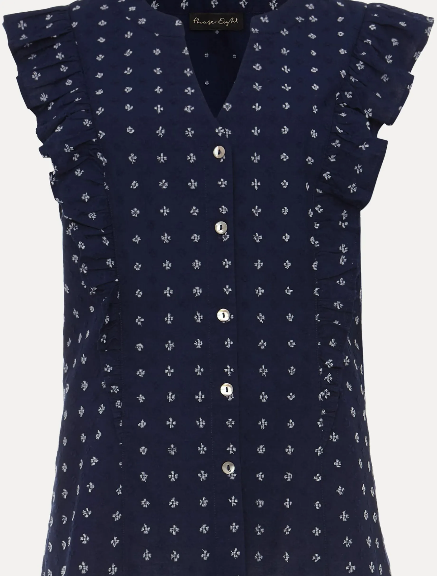 Shirts & Blouses^Phase Eight Rhea Ditsy Print Blouse Navy/Ivory