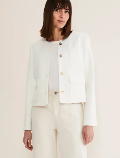Jackets^Phase Eight Ripley Tweed Jacket Ivory