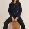 Jackets^Phase Eight Ripley Tweed Jacket Navy
