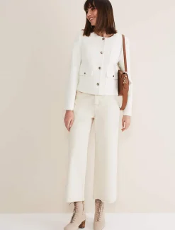 Jackets^Phase Eight Ripley Tweed Jacket Ivory