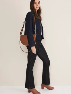 Jackets^Phase Eight Ripley Tweed Jacket Navy