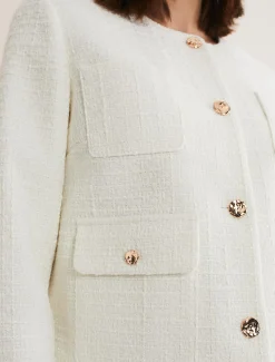 Jackets^Phase Eight Ripley Tweed Jacket Ivory